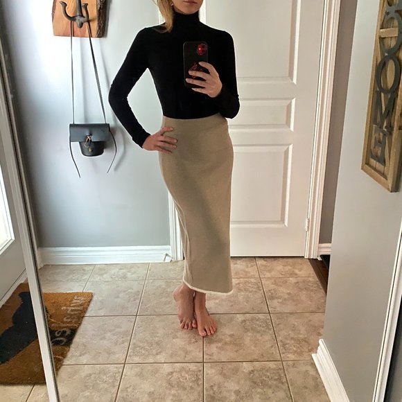 ANIMALE Cream/Beige Knit Skirt - Picture 5 of 8